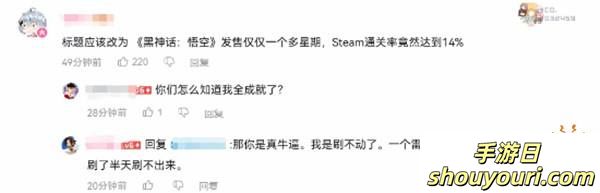 《黑神话：悟空》Steam通关率达14%！全成就仅1.6%！