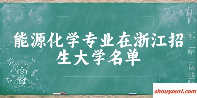 能源化学专业2024在浙江招生大学名单及分数线 附专业选科要求及就业方向(图1)